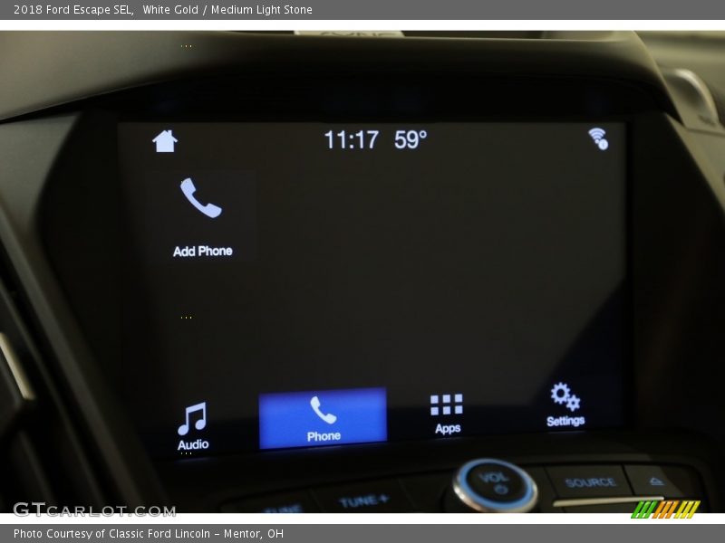 White Gold / Medium Light Stone 2018 Ford Escape SEL