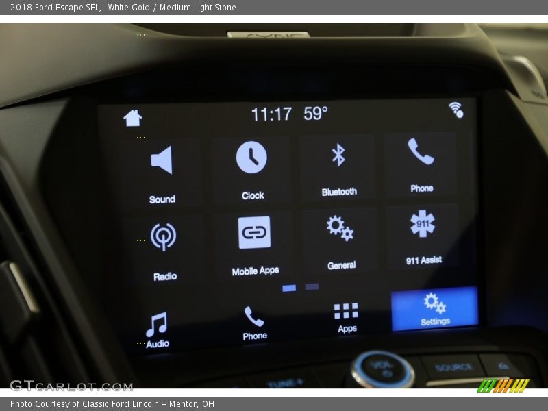 White Gold / Medium Light Stone 2018 Ford Escape SEL