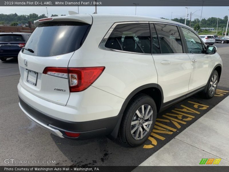 White Diamond Pearl / Black 2019 Honda Pilot EX-L AWD