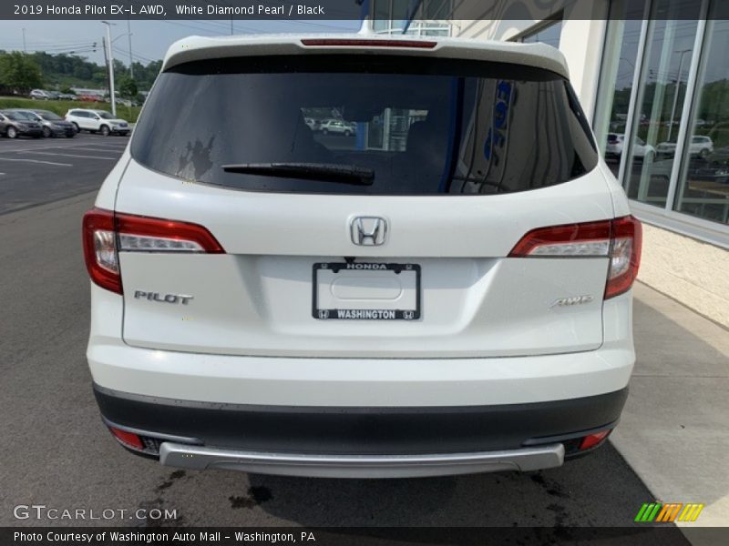 White Diamond Pearl / Black 2019 Honda Pilot EX-L AWD