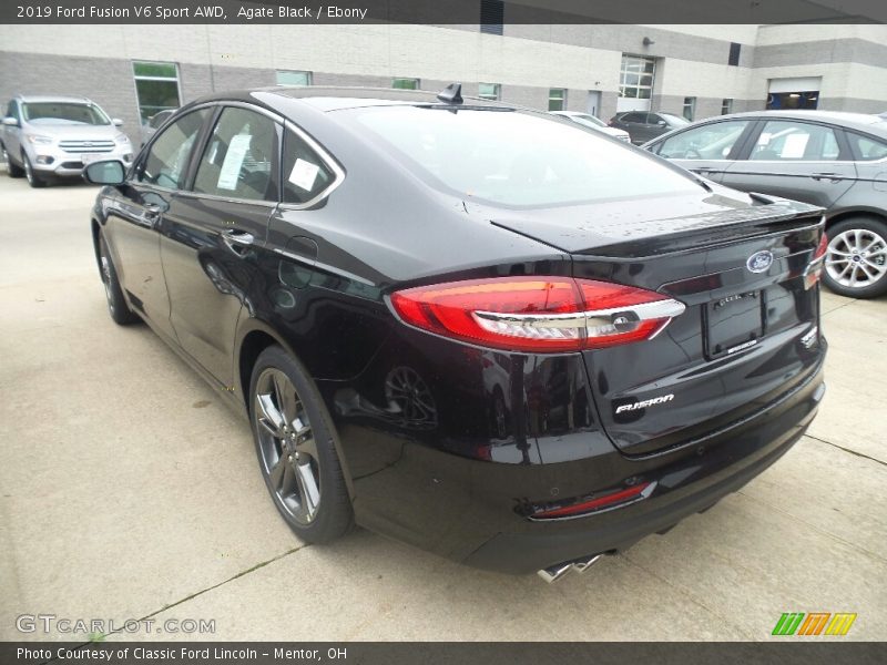 Agate Black / Ebony 2019 Ford Fusion V6 Sport AWD