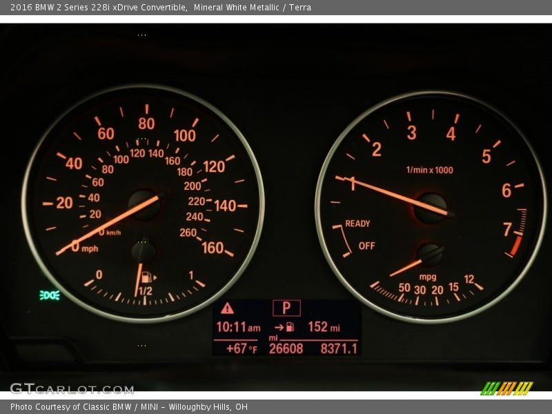 Mineral White Metallic / Terra 2016 BMW 2 Series 228i xDrive Convertible