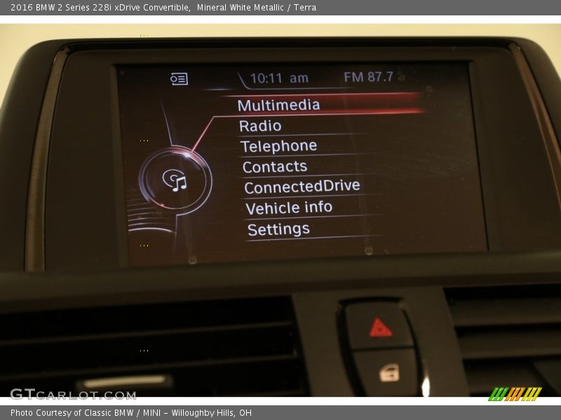 Mineral White Metallic / Terra 2016 BMW 2 Series 228i xDrive Convertible