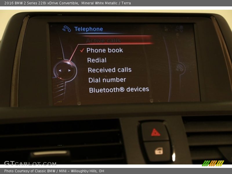 Mineral White Metallic / Terra 2016 BMW 2 Series 228i xDrive Convertible