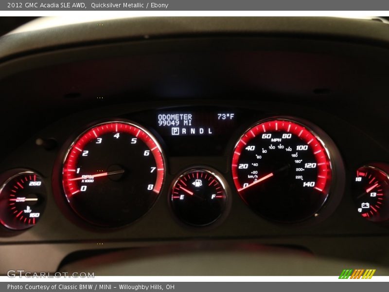 Quicksilver Metallic / Ebony 2012 GMC Acadia SLE AWD