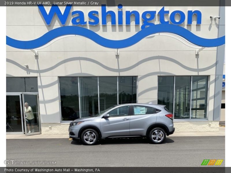 Lunar Silver Metallic / Gray 2019 Honda HR-V LX AWD