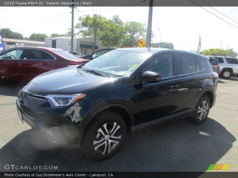Galactic Aqua Mica / Black 2018 Toyota RAV4 LE
