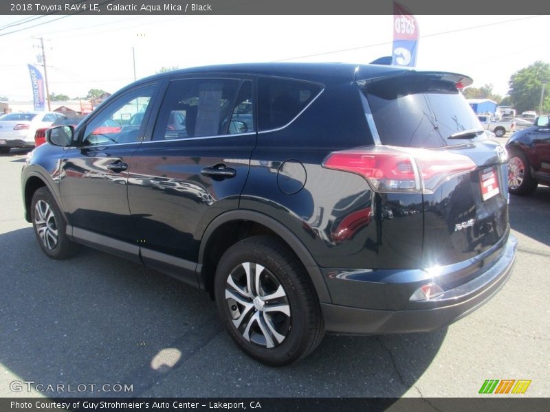 Galactic Aqua Mica / Black 2018 Toyota RAV4 LE