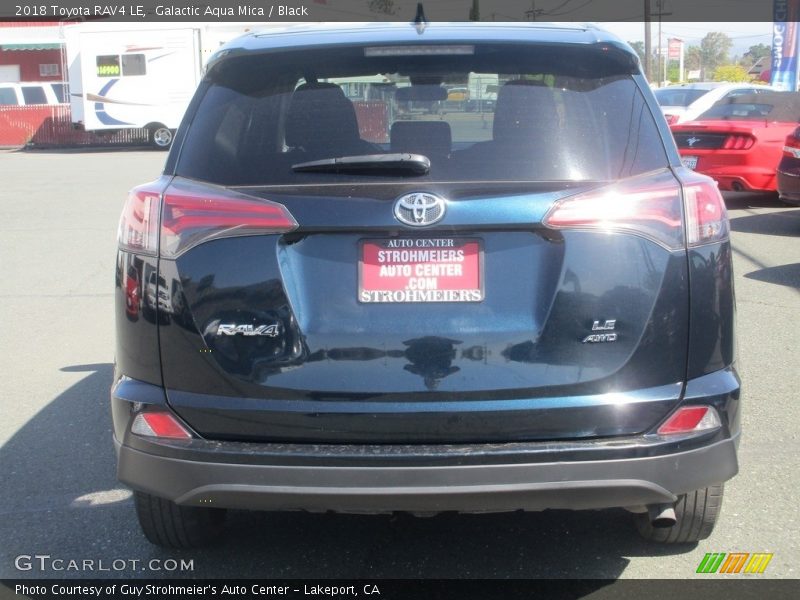 Galactic Aqua Mica / Black 2018 Toyota RAV4 LE