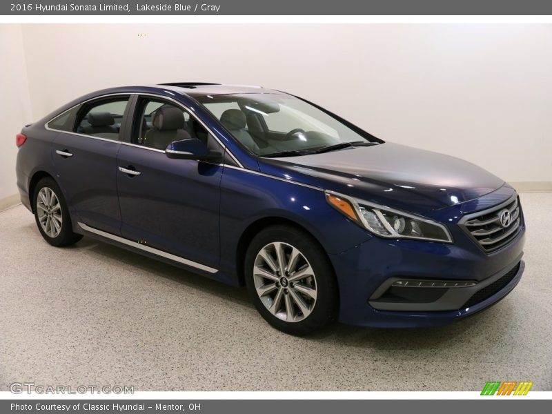 Lakeside Blue / Gray 2016 Hyundai Sonata Limited