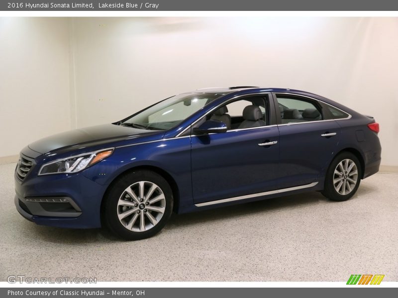 Lakeside Blue / Gray 2016 Hyundai Sonata Limited