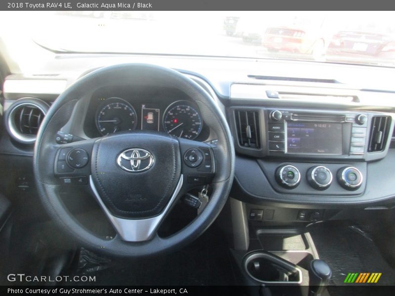 Galactic Aqua Mica / Black 2018 Toyota RAV4 LE