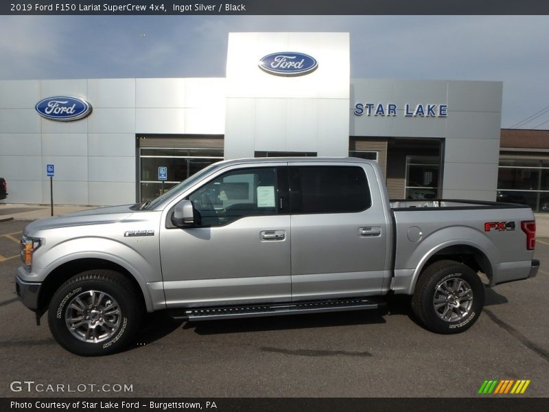 Ingot Silver / Black 2019 Ford F150 Lariat SuperCrew 4x4