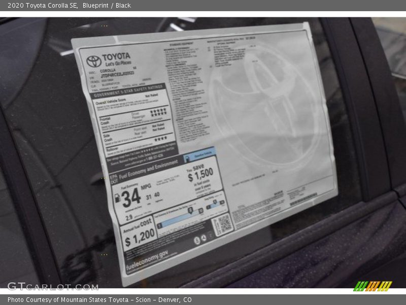 Blueprint / Black 2020 Toyota Corolla SE