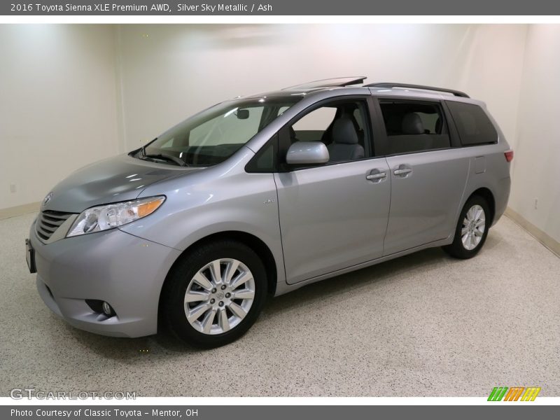 Silver Sky Metallic / Ash 2016 Toyota Sienna XLE Premium AWD