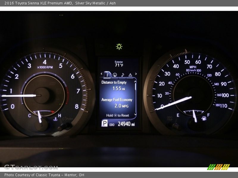 Silver Sky Metallic / Ash 2016 Toyota Sienna XLE Premium AWD