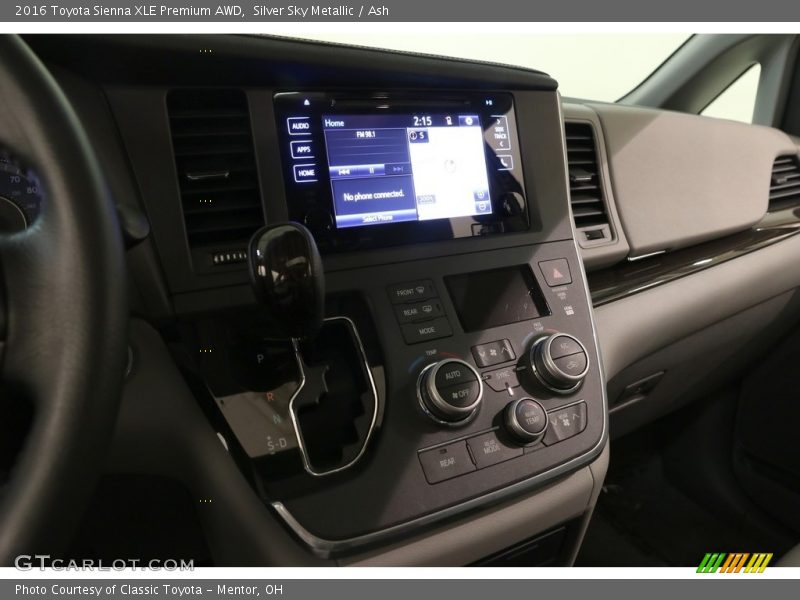 Silver Sky Metallic / Ash 2016 Toyota Sienna XLE Premium AWD