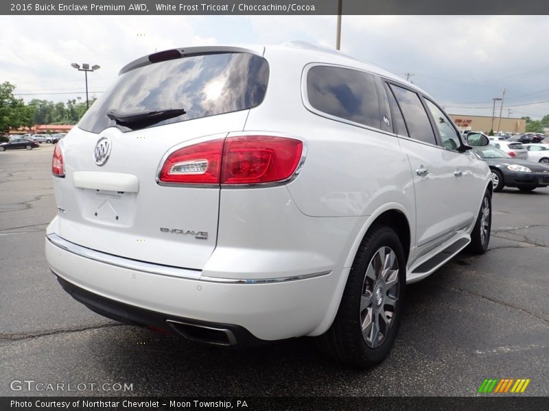 White Frost Tricoat / Choccachino/Cocoa 2016 Buick Enclave Premium AWD