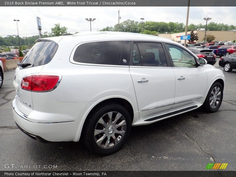 White Frost Tricoat / Choccachino/Cocoa 2016 Buick Enclave Premium AWD