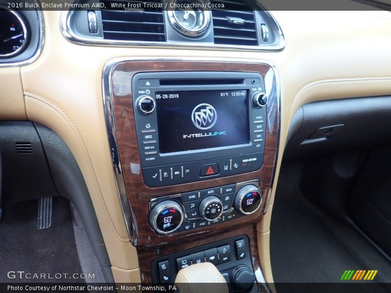 White Frost Tricoat / Choccachino/Cocoa 2016 Buick Enclave Premium AWD