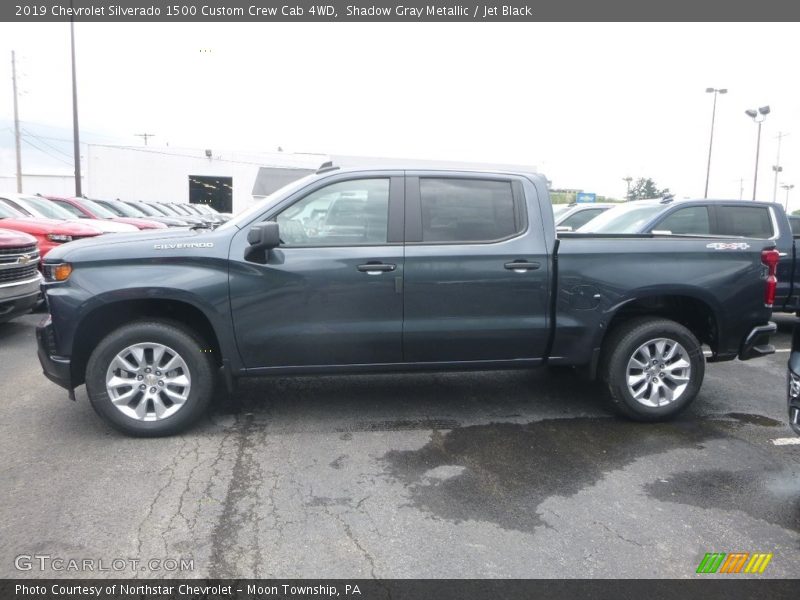 Shadow Gray Metallic / Jet Black 2019 Chevrolet Silverado 1500 Custom Crew Cab 4WD