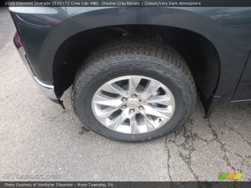 Shadow Gray Metallic / Gideon/Very Dark Atmosphere 2019 Chevrolet Silverado 1500 LTZ Crew Cab 4WD