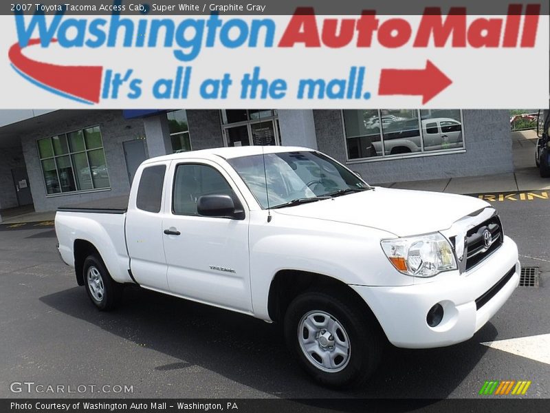 Super White / Graphite Gray 2007 Toyota Tacoma Access Cab