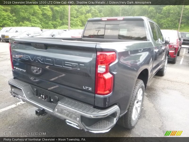 Shadow Gray Metallic / Gideon/Very Dark Atmosphere 2019 Chevrolet Silverado 1500 LTZ Crew Cab 4WD