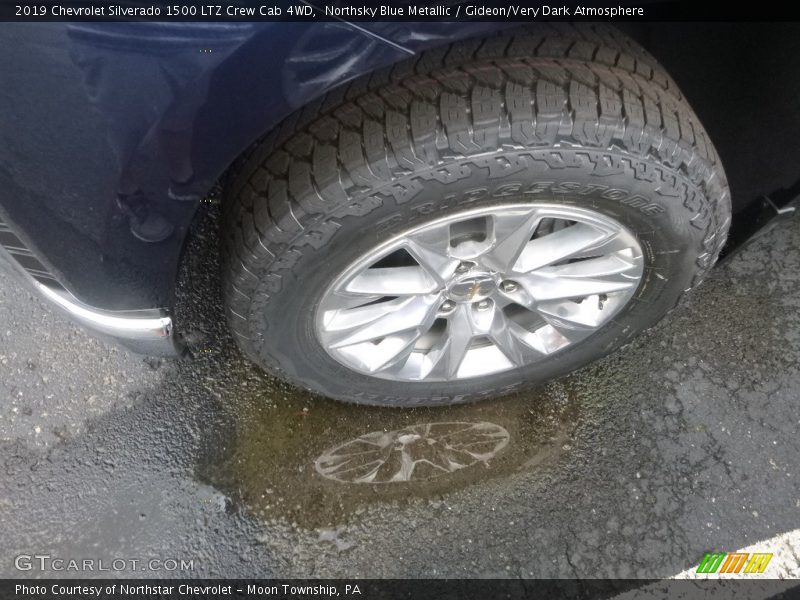 Northsky Blue Metallic / Gideon/Very Dark Atmosphere 2019 Chevrolet Silverado 1500 LTZ Crew Cab 4WD
