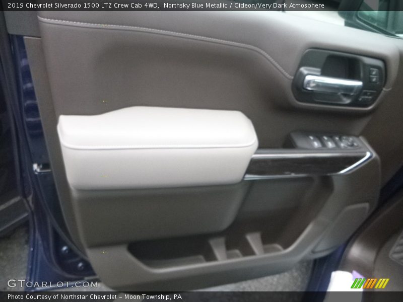 Northsky Blue Metallic / Gideon/Very Dark Atmosphere 2019 Chevrolet Silverado 1500 LTZ Crew Cab 4WD