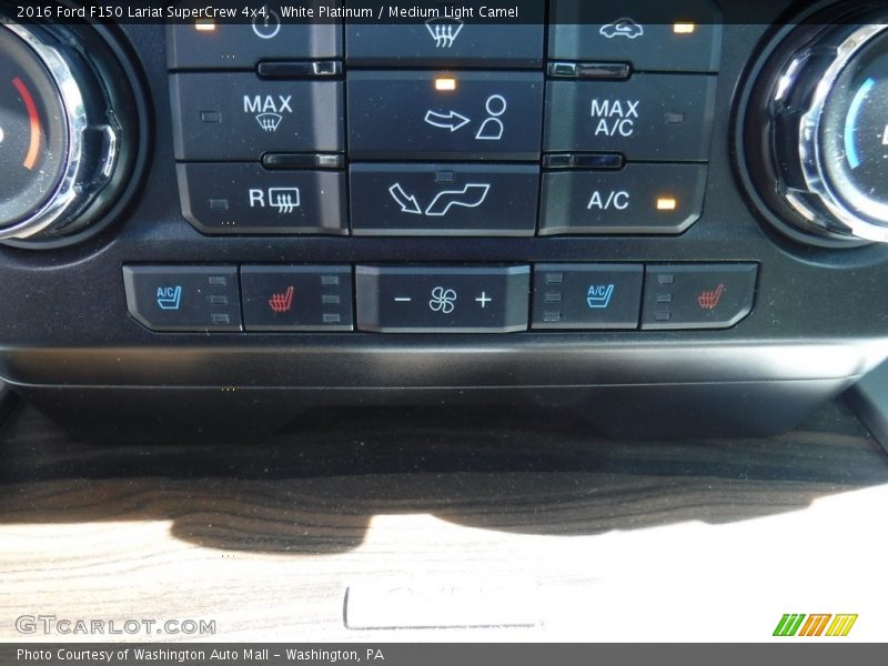 White Platinum / Medium Light Camel 2016 Ford F150 Lariat SuperCrew 4x4