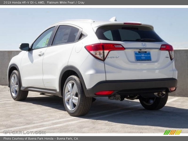Platinum White Pearl / Gray 2019 Honda HR-V EX-L AWD