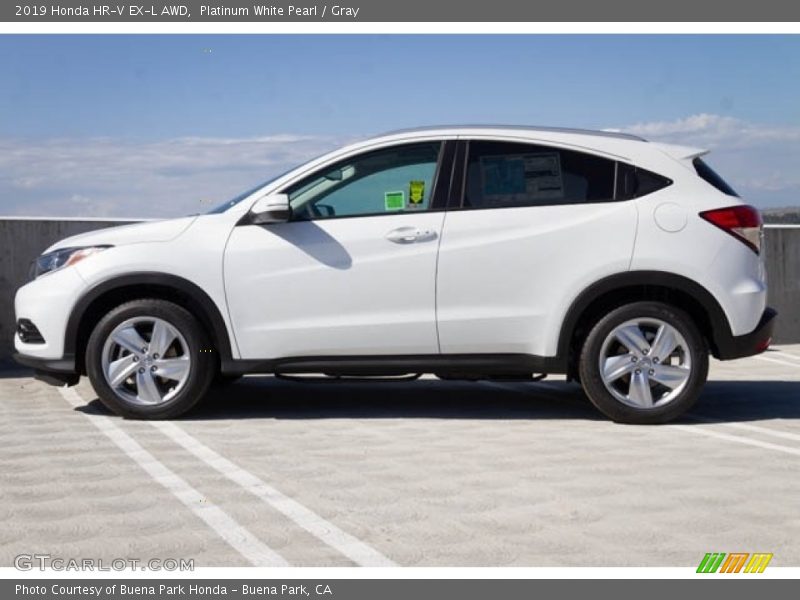 Platinum White Pearl / Gray 2019 Honda HR-V EX-L AWD