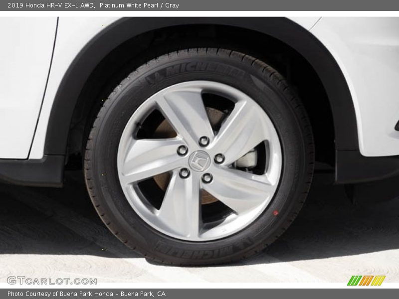 Platinum White Pearl / Gray 2019 Honda HR-V EX-L AWD