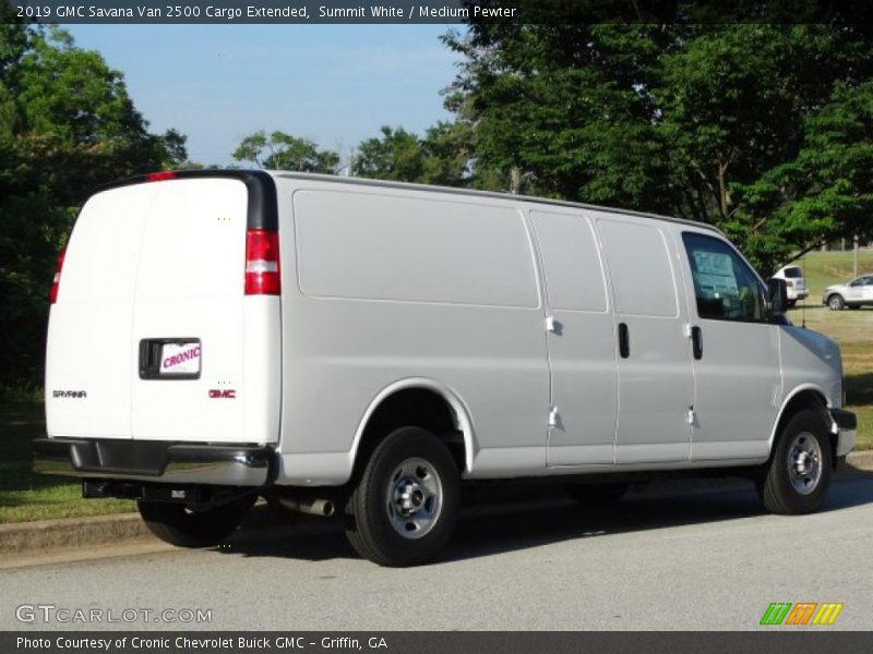 Summit White / Medium Pewter 2019 GMC Savana Van 2500 Cargo Extended