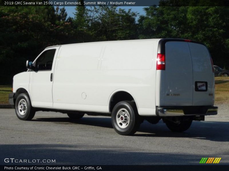 Summit White / Medium Pewter 2019 GMC Savana Van 2500 Cargo Extended