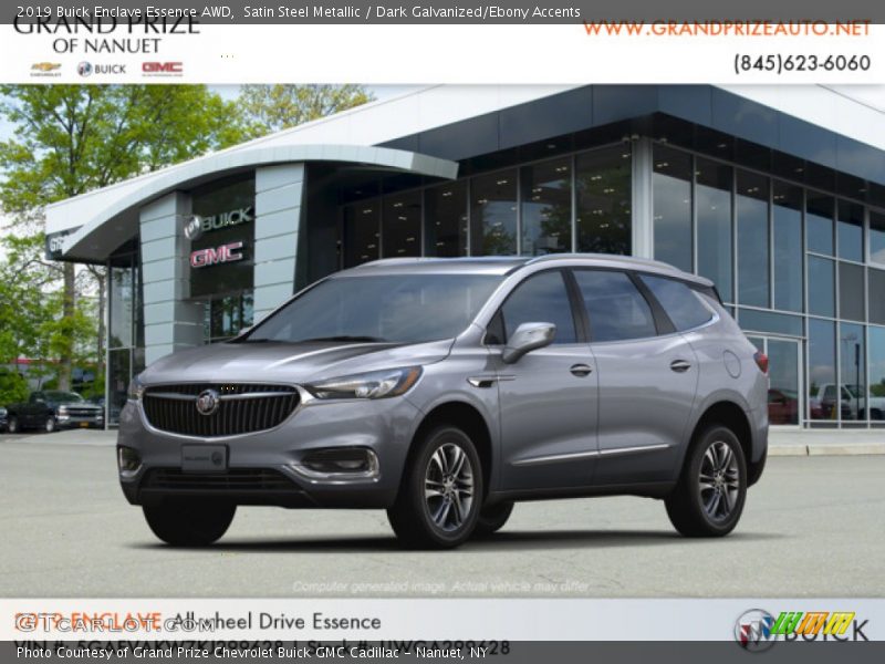 Satin Steel Metallic / Dark Galvanized/Ebony Accents 2019 Buick Enclave Essence AWD