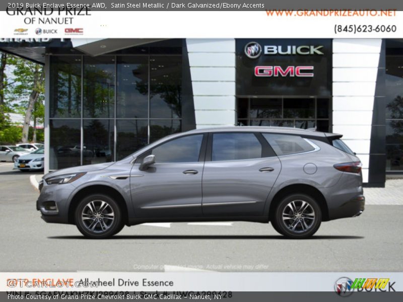 Satin Steel Metallic / Dark Galvanized/Ebony Accents 2019 Buick Enclave Essence AWD