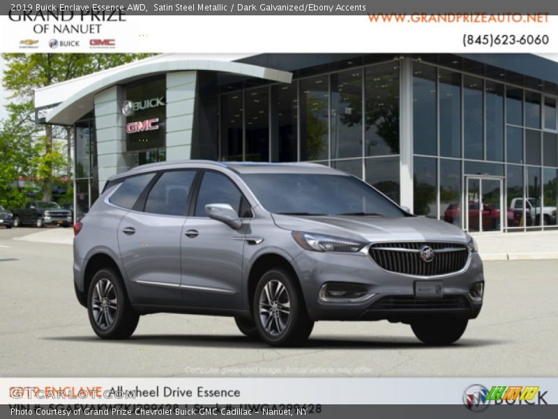 Satin Steel Metallic / Dark Galvanized/Ebony Accents 2019 Buick Enclave Essence AWD