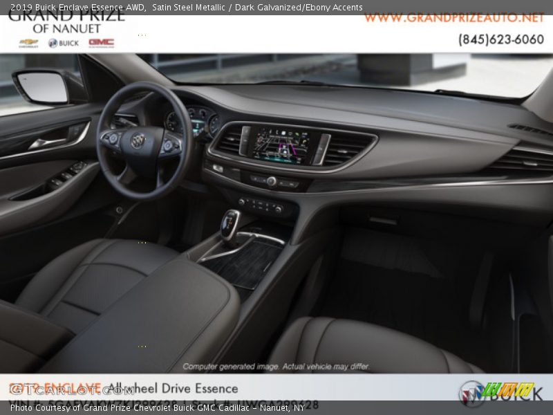 Satin Steel Metallic / Dark Galvanized/Ebony Accents 2019 Buick Enclave Essence AWD