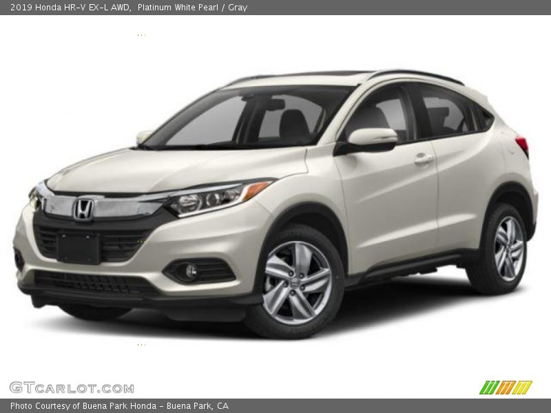 Platinum White Pearl / Gray 2019 Honda HR-V EX-L AWD