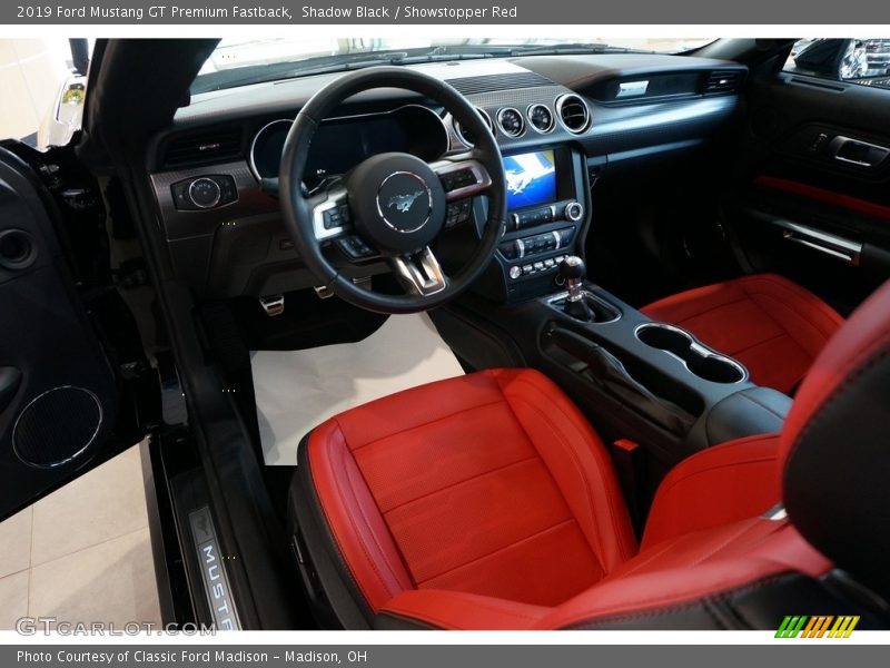 Shadow Black / Showstopper Red 2019 Ford Mustang GT Premium Fastback