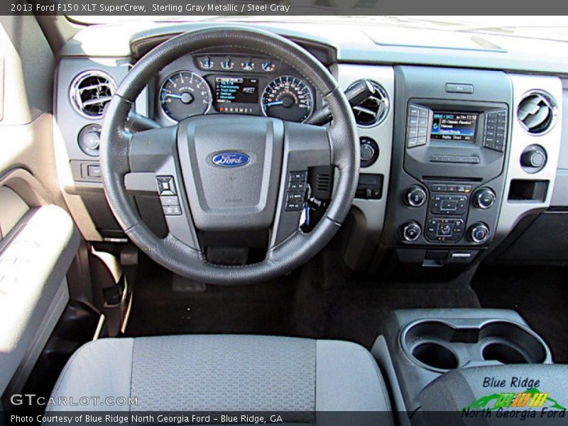 Sterling Gray Metallic / Steel Gray 2013 Ford F150 XLT SuperCrew