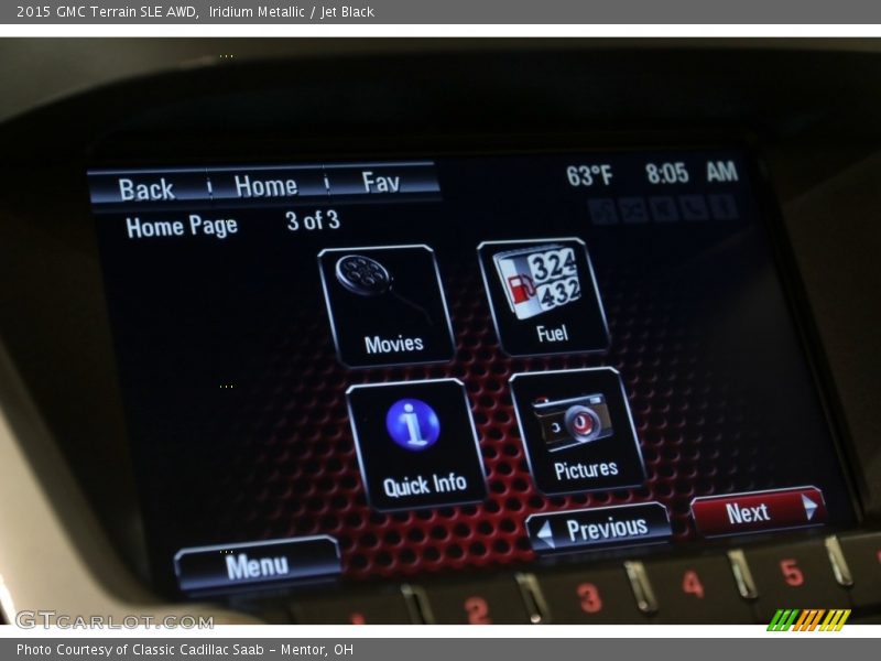 Iridium Metallic / Jet Black 2015 GMC Terrain SLE AWD