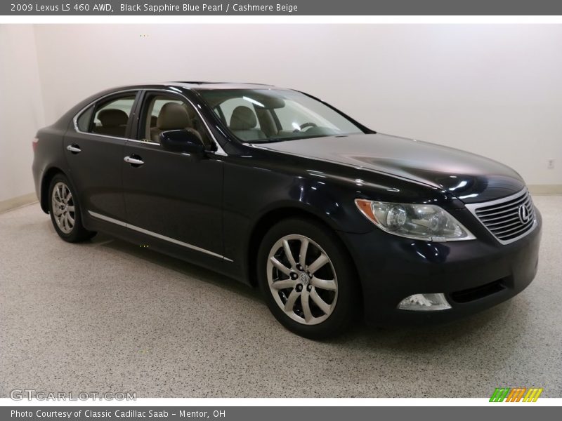 Black Sapphire Blue Pearl / Cashmere Beige 2009 Lexus LS 460 AWD