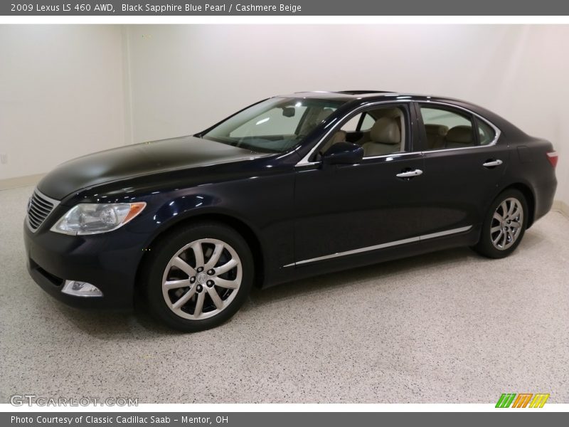 Black Sapphire Blue Pearl / Cashmere Beige 2009 Lexus LS 460 AWD