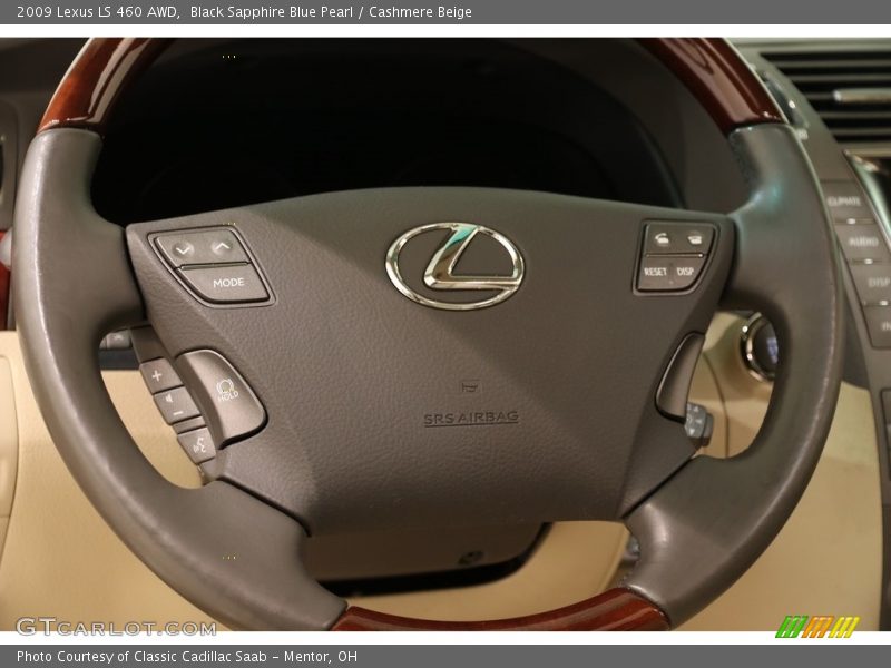 Black Sapphire Blue Pearl / Cashmere Beige 2009 Lexus LS 460 AWD