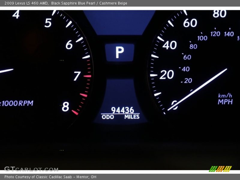 Black Sapphire Blue Pearl / Cashmere Beige 2009 Lexus LS 460 AWD