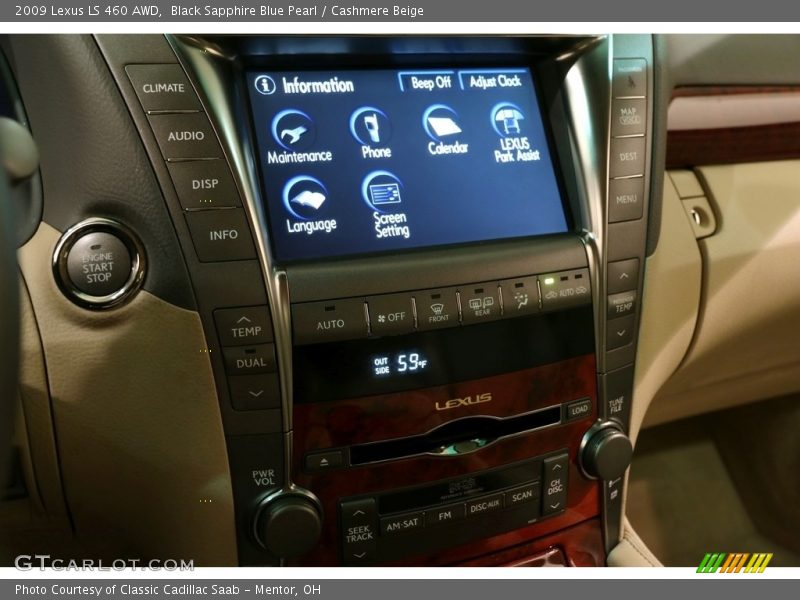 Black Sapphire Blue Pearl / Cashmere Beige 2009 Lexus LS 460 AWD