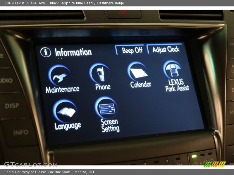 Black Sapphire Blue Pearl / Cashmere Beige 2009 Lexus LS 460 AWD